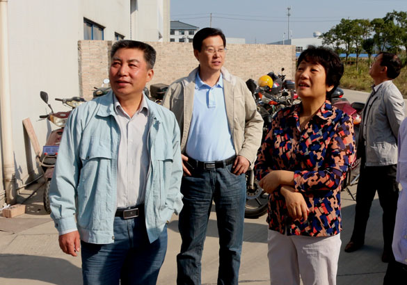 10月14日，溧陽市領導來上上電纜調研