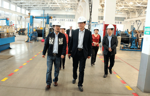 11月6日，陜西省長武縣考察團來上上電纜參觀交流